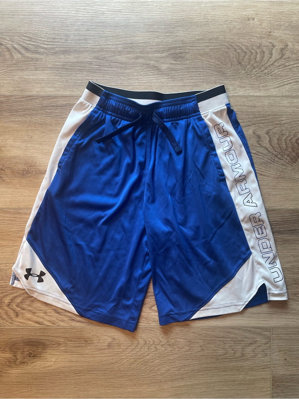 Under Armour Royal Blue and White youth Athletic Shorts